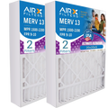 20x20x5 Air Filter MERV 13 Comparable to MPR 1500 - 2200 & FPR 9 appropriate with Ultravation 91-013 Premium USA Made 20x20x5 Furnace Filter 2 Pack by AIRX FILTERS WICKED CLEAN AIR.