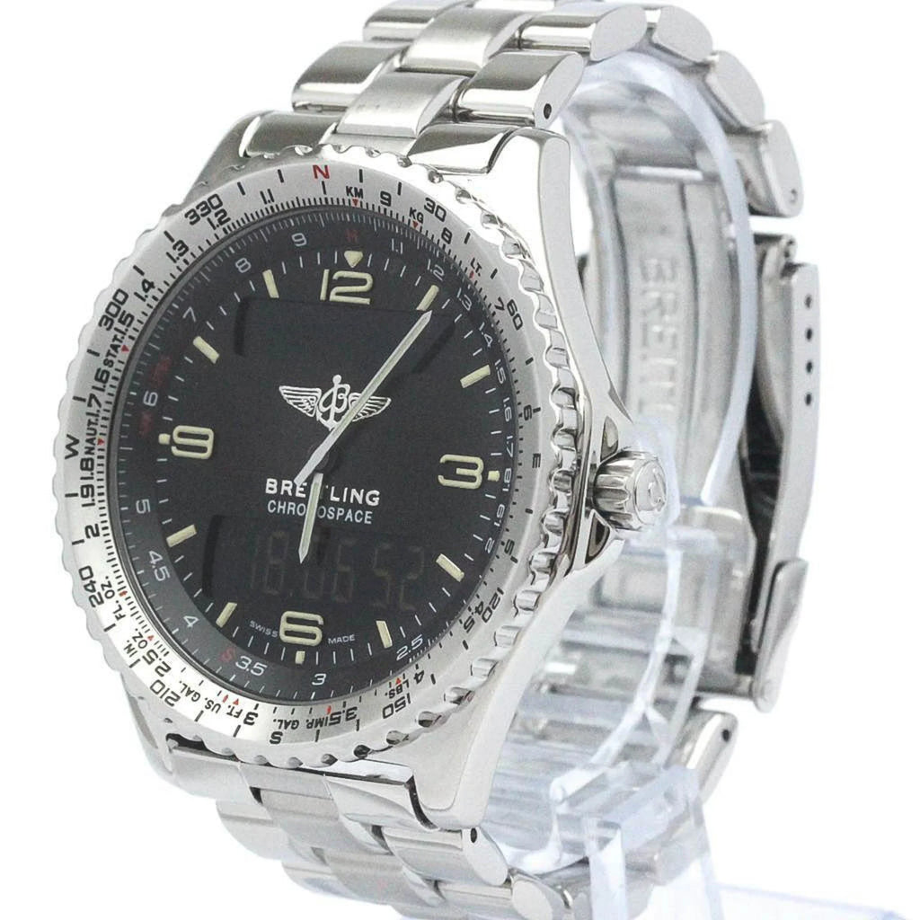Pre-Owned Polished BREITLING Chronospace Steel Quartz Mens Watch A56012.1 BF563779 (Good)