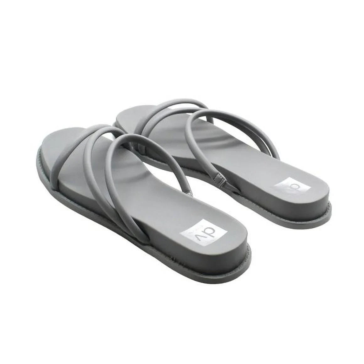 DV By Dolce Vita Womens Faux Leather Slides Strappy Sandals