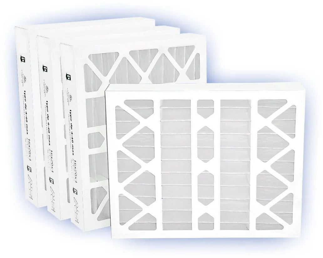 Air Filter Furnace, Purolator Key Pleat Extended Surface Pleated Air Filter, Mechanical MERV 8, Nominal Size 12”H x 24”W x 4”D, Actual Size 11-3/8" Height x 23-3/8" Width x 3-3/4" Depth, (Pack of 4)