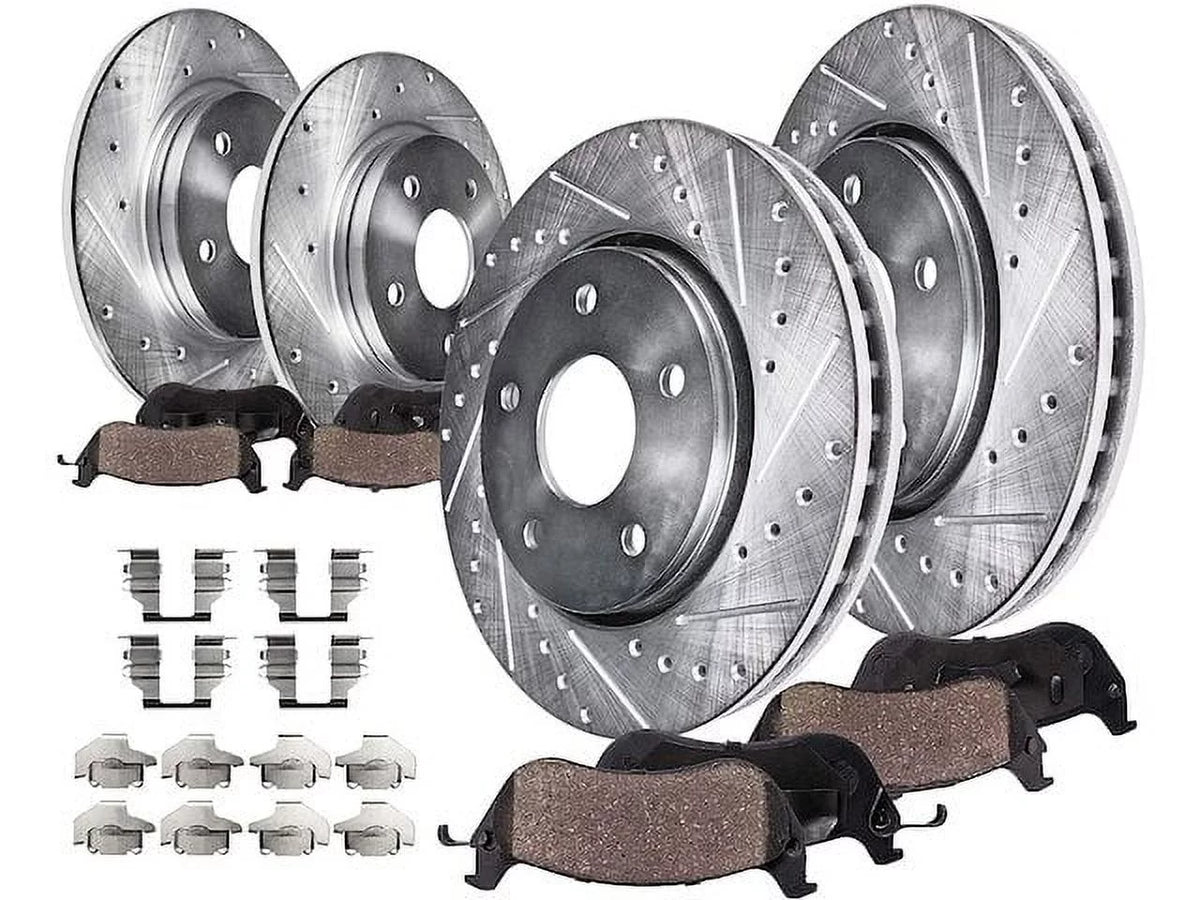 Front and Rear Brake Pad and Rotor Kit - suitable with 2011 - 2016 Hyundai Elantra Sedan 2012 2013 2014 2015