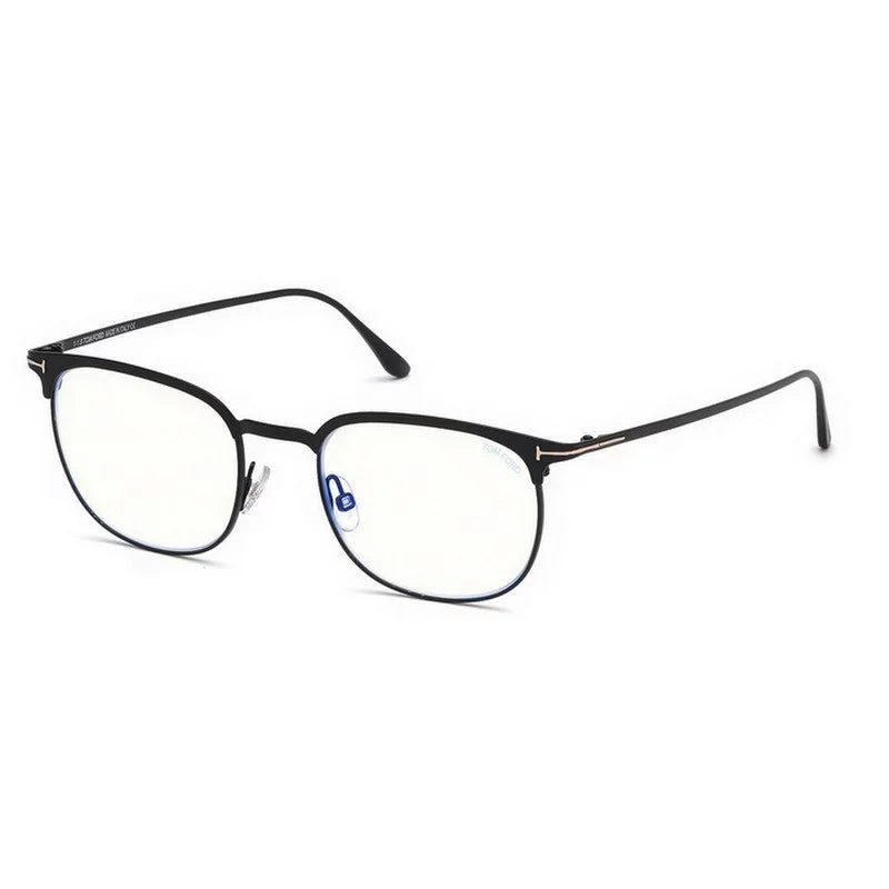 Eyeglasses Tom  FT 5549 -B 002 Matte Black Enamel, / Blue Block Lenses