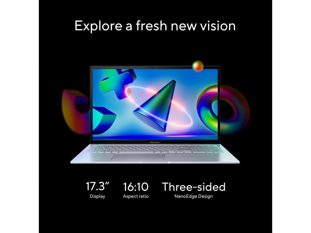 2023  Vivobook 17X Laptop, 17.3” FHD Display,  Core i9-13900H CPU, 16GB RAM, 1TB SSD, Windows 11 Home, Transparent Silver, K3704VA-DH96-S
