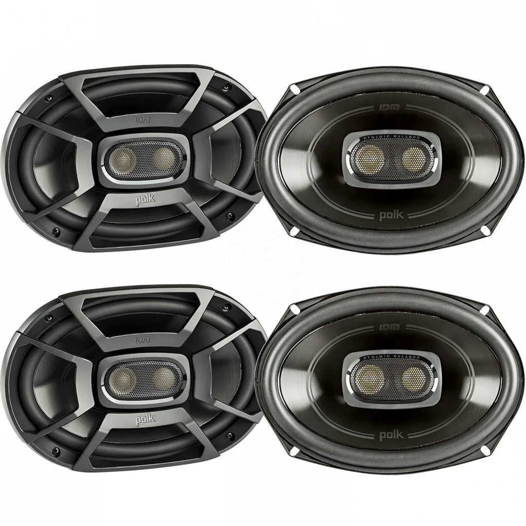 2 Pairs (QTY 4) of Polk DB692 6x9" 450W 3-Way Car vessel Coaxial Stereo Audio Marine Speakers