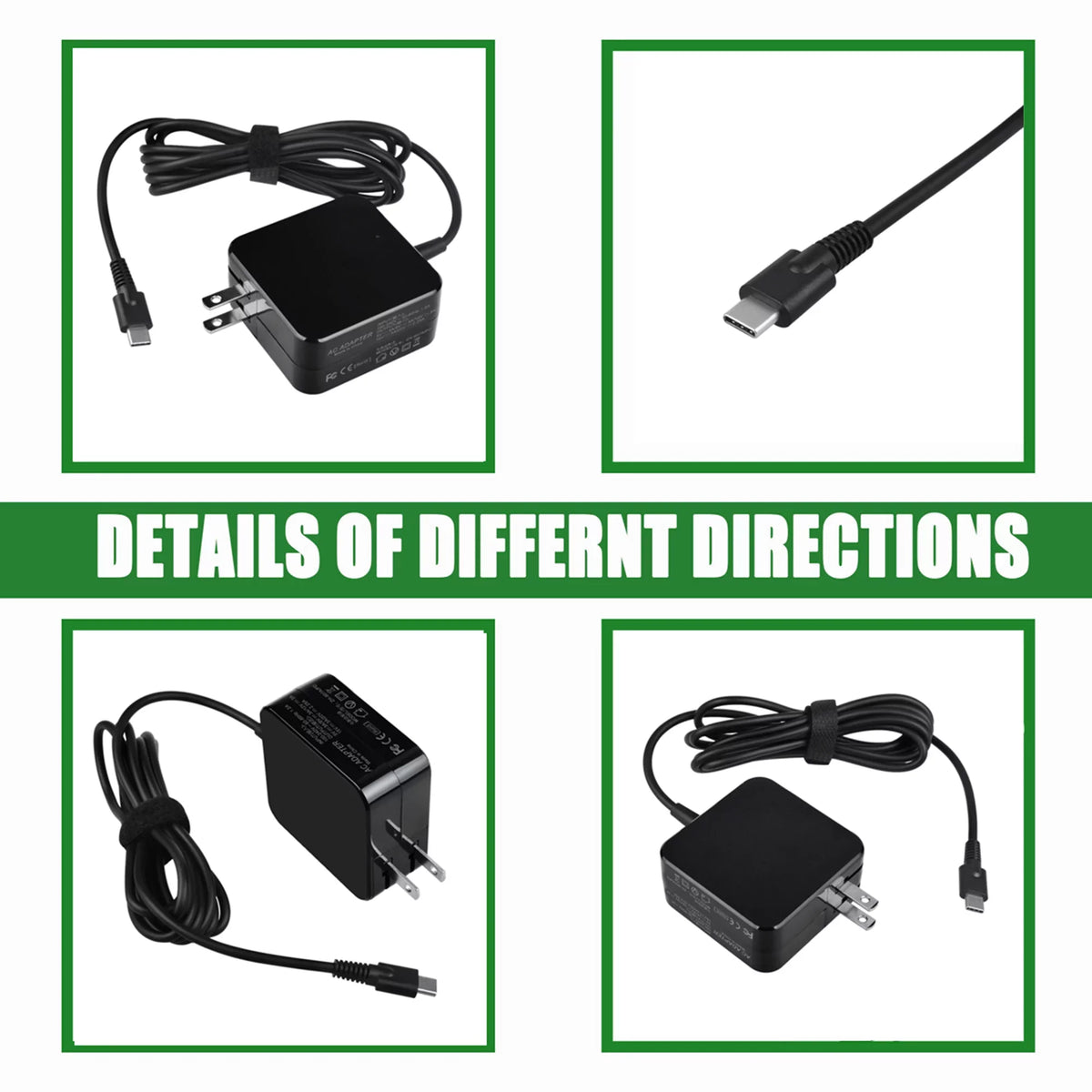 KONKIN BOO suitable 45W AC Adapter Charger Power USB-C Replacement for  100E 2nd Gen 81QB000AUS Chromebook