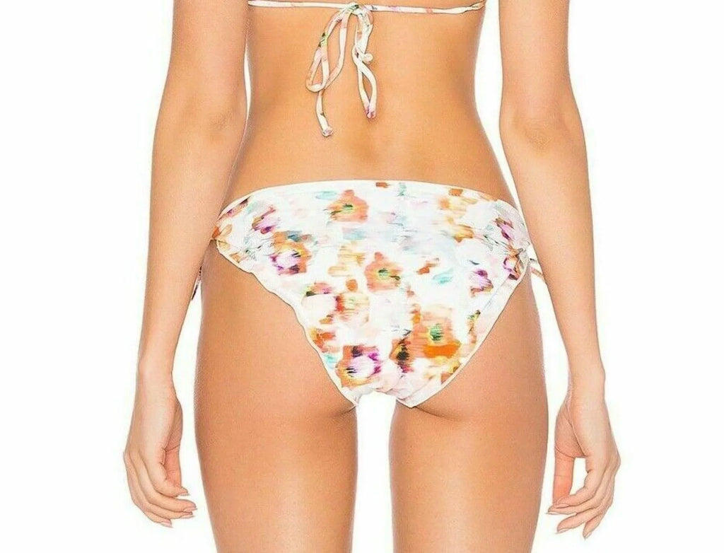 Shoshanna Womens Lattice Tie Side Ruffled Swim Bottom Separates