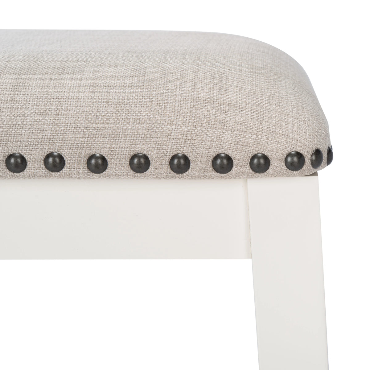 H). D x 25 in. W x 13 in. SAFAVIEH Aero Mid-Century Counter Stool, White, Set of 2 (18.8 in