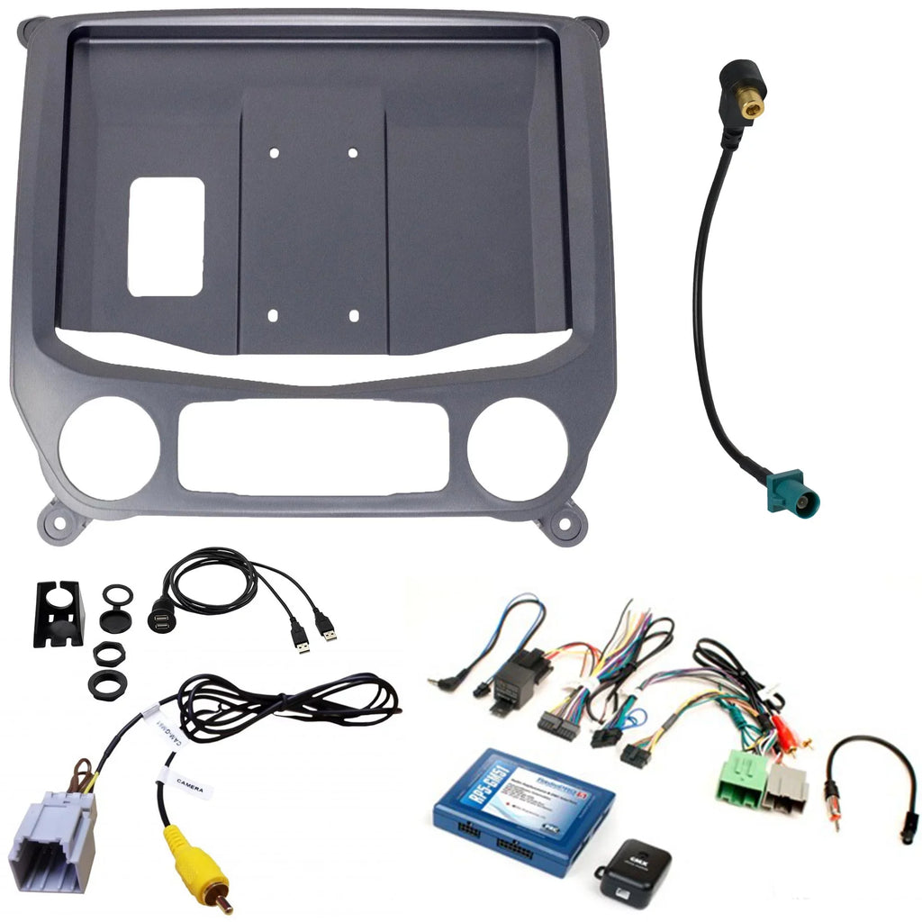 Stinger Heigh10 10" In-dash Infotainment System suitable with  CarPlay & Android Auto, Includes Navigation Card & Installation Kit appropriate with 14-18 GM Trucks