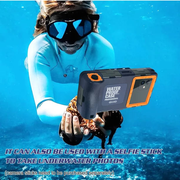 UrbanX Professional [15m/50ft] Swimming Diving Surfing Snorkeling Photo Video Waterproof Protective Case Underwater Housing for Oppo A7 And all Phones Up to 6.9 Inch LCD with Lanyard