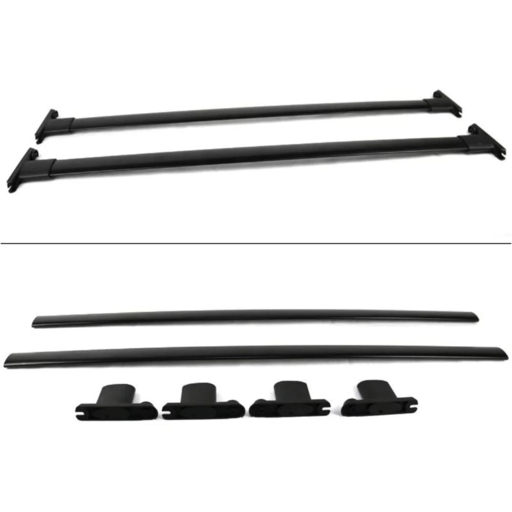 Teledu For  Explorer Police Interceptor Utility Roof Rack Bar 2Pc Black Aluminum