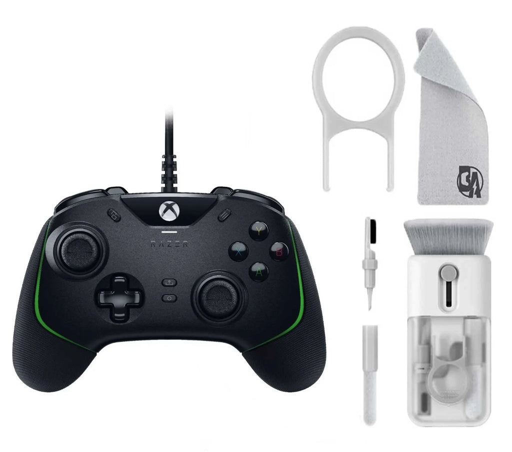 '- Wolverine V2 Wired Gaming Controller for Xbox Series X|S, Xbox One, PC with Remappable Front-Facing Buttons - Black With Cleaning Electric kit Bolt Axtion Bundle Like New