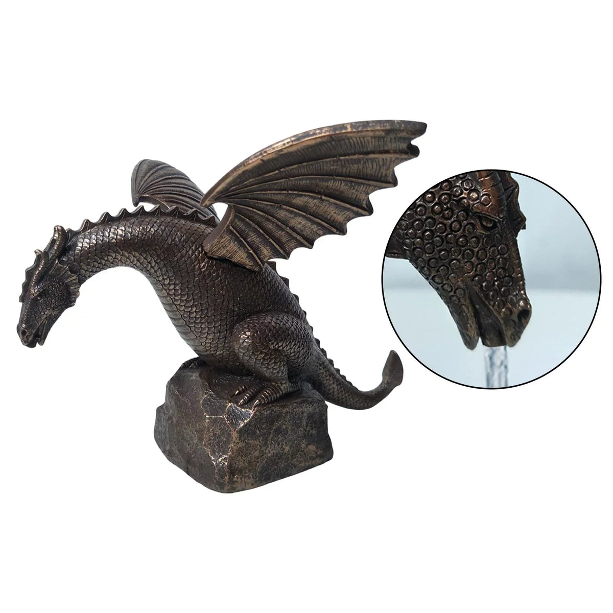 Creative fountain Dragon Statue Decorative Outdoor Sculpture, Dragon Shape Waterscape Decoration Garden Decor Sculpture
