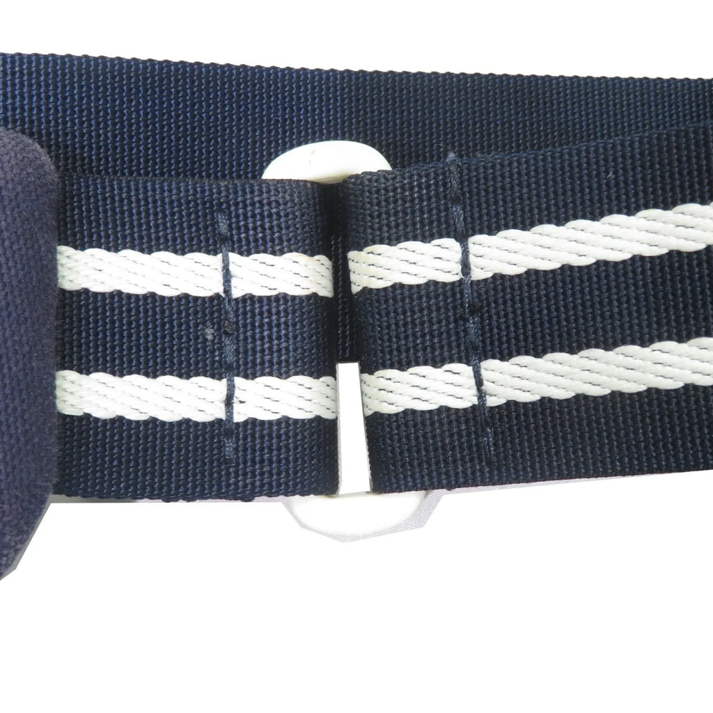 Pre-Owned CHANEL Sportsline Waist Bag Body Navy/White Canvas Women's Men's (Good)