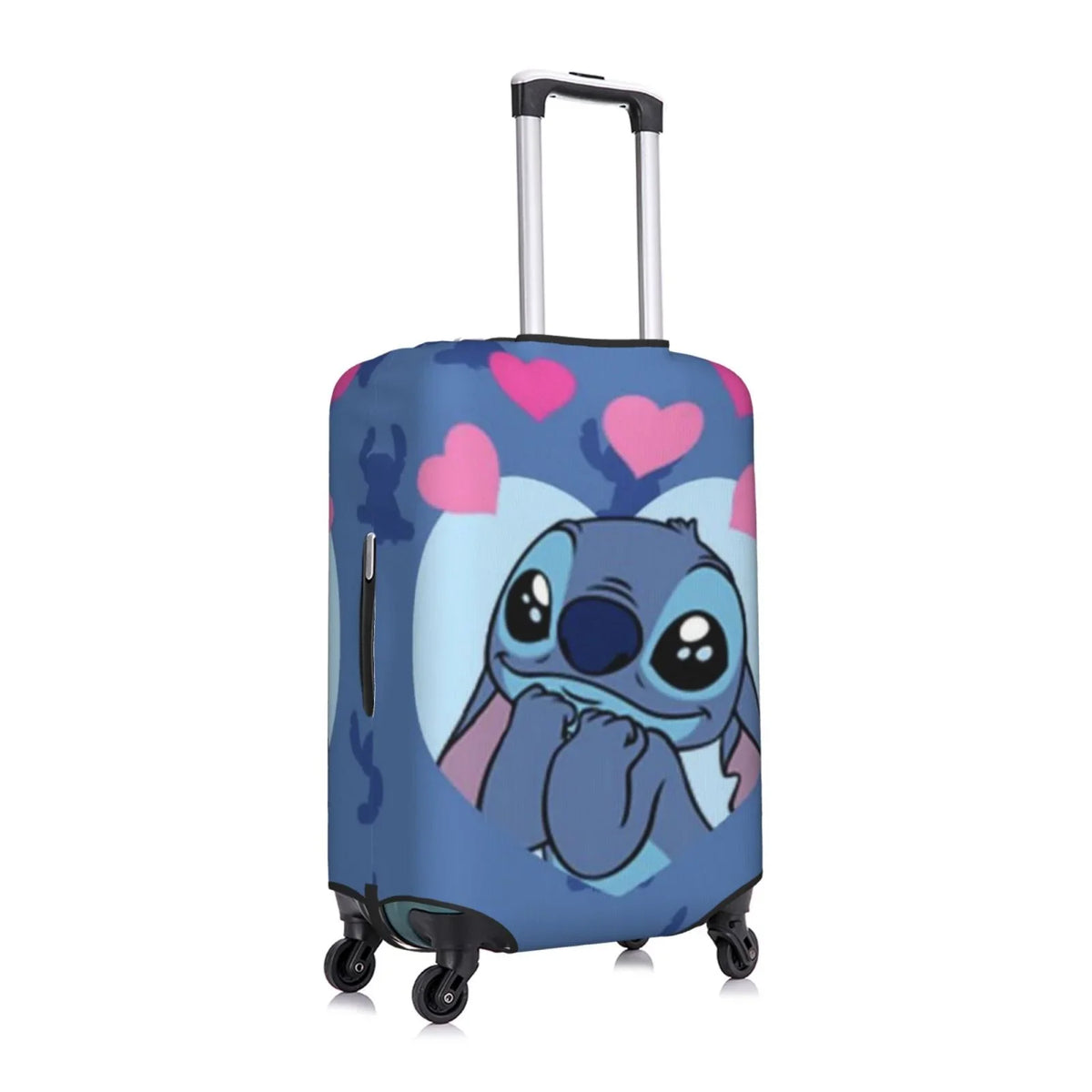 Stitch Heart Protective Suitcase protector Elastic Travel Luggage wrap Organizers Fits Large