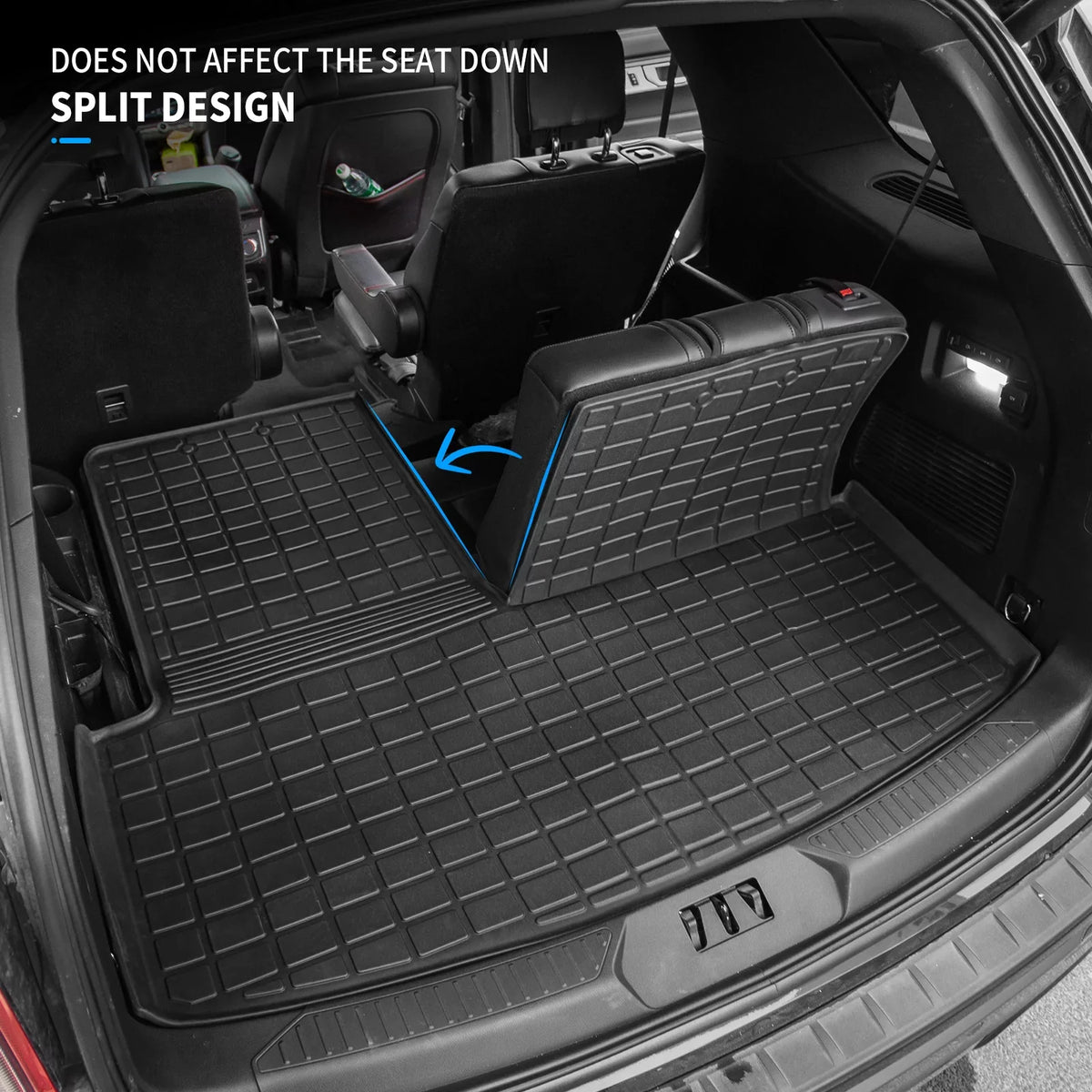 Fit 2020 2021 2022 2023  Explorer Cargo Liner TPE All atmospheric conditions Trunk Mat Back Seat wrap Protector for 6&7 Passenger Explorer Accessories (Trunk Mat with Backrest Mat)