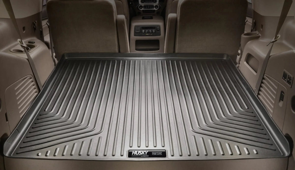 Husky by RealTruck Weatherbeater Series Cargo Liner Black appropriate with 07-12 Chevrolet Tahoe/07-12 GMC Yukon; w/ or w/o 3rd row Seat
