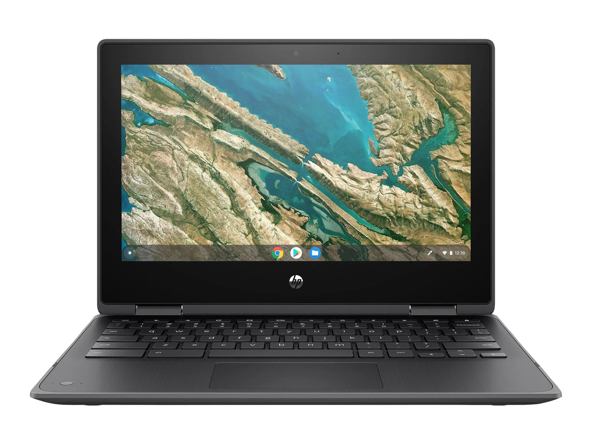 Chromebook x360 11 G3 Education Edition - Flip design -  Celeron - N4020 / up to 2.8 GHz - Chrome OS - UHD Graphics 600 - 4 GB RAM - 32 GB eMMC - 11.6" IPS touchscreen 1366 x 768 (HD) - Wi-Fi 5 - chalkboard gray - kbd: US