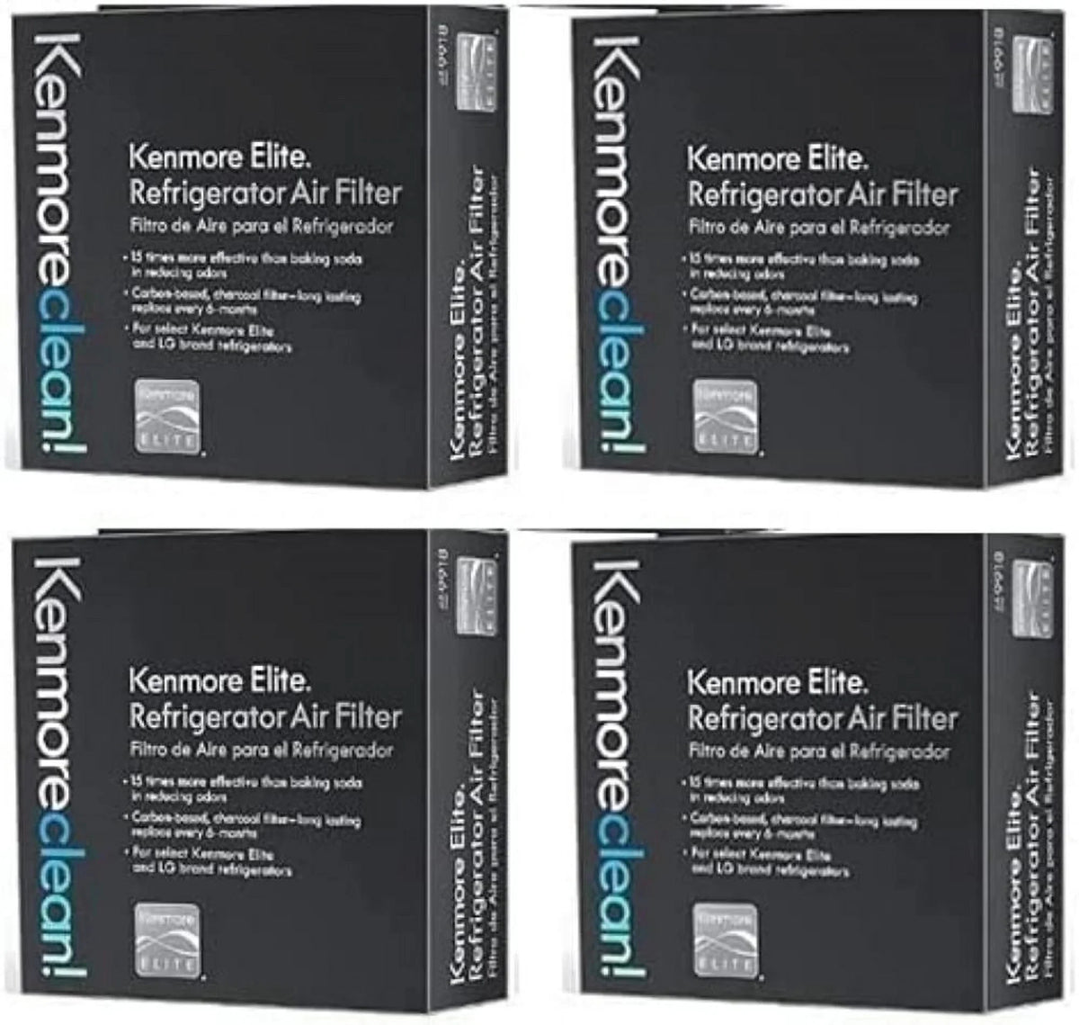 4 Pack Kenmore Elite Air Filter 469918 fits LT120F - 9918 Kenmore replacement filter for ADQ73214402, ADQ73214404, ADQ73214405, ADQ73214406, ADQ73214408
