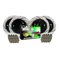 Approved Performance C2486 Front & Rear Drilled & Slotted, Black Powder Coated Disc Brake Rotor & Pad Kit Fits 200, Compass, Patriot, Lancer, Caliber, Avenger, NOTE: With 302 MM (11.89") Rear Rotors