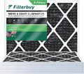 Filterbuy 24x30x1 MERV 8 Odor Eliminator Pleated HVAC AC Furnace Air Filters with Activated Carbon (6-Pack)