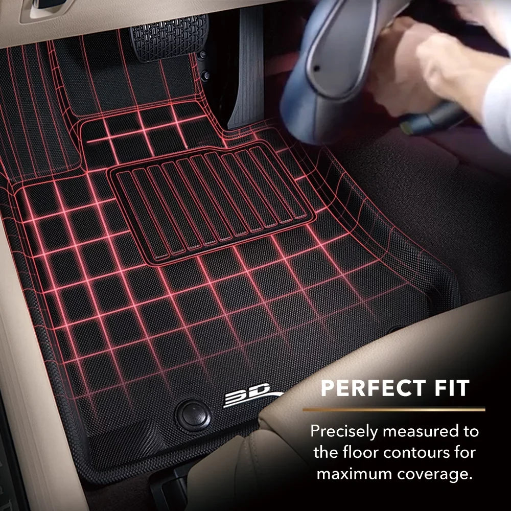 3D MAXpider KAGU Floor Mat (BLACK) appropriate with CHRYSLER PACIFICA HYBRID LIMITED 2021-2024 - Full Set