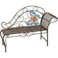 Metal Butterfly Garden Chaise Lounge BVK684. L. Alpine 56 In