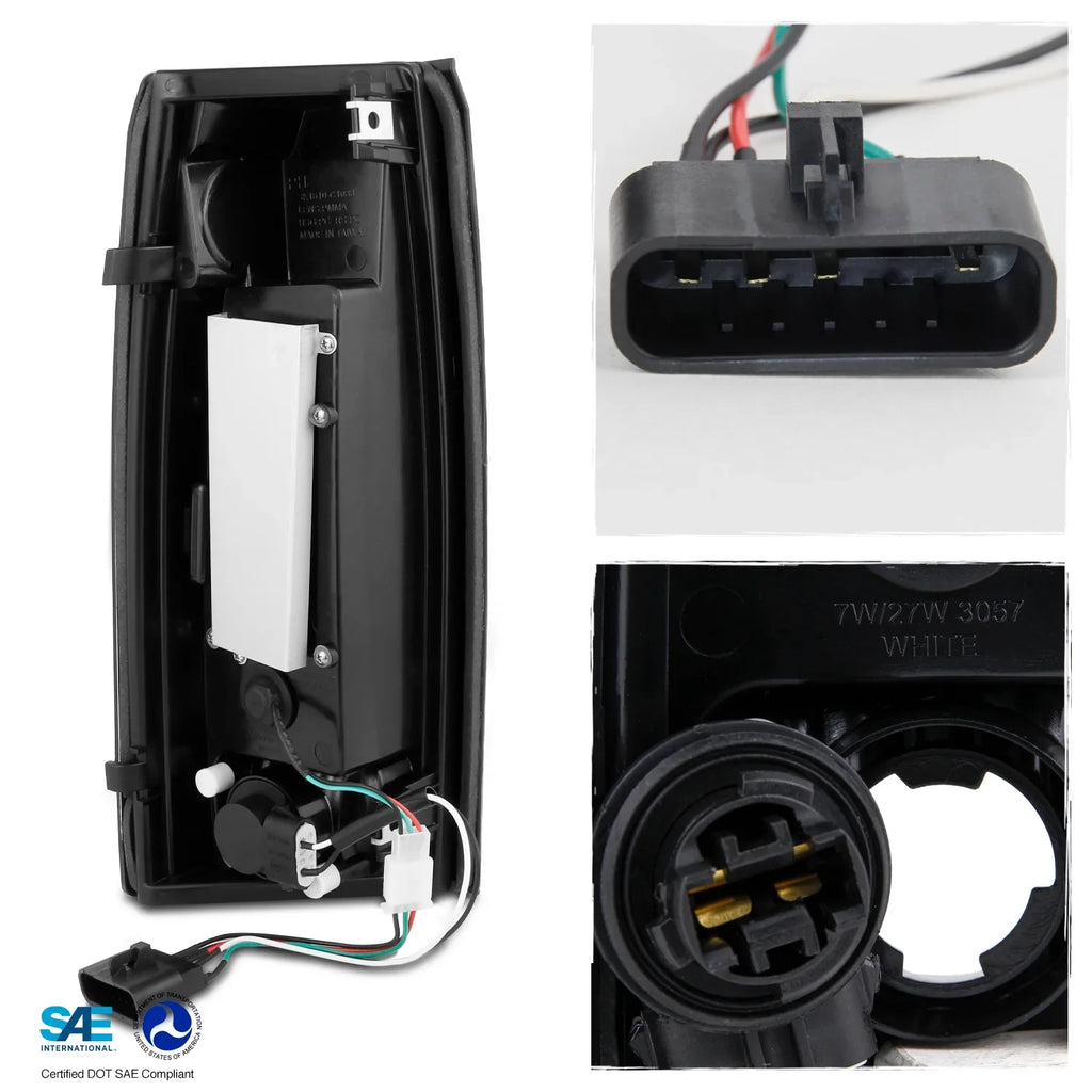 Fits Smoke 94-98 Chevy C10 C/K Headlights+LED Bumper+Black Smoke LED Tail Lights Fits select: 1994-2000 CHEVROLET GMT-400, 1995-2000 CHEVROLET TAHOE