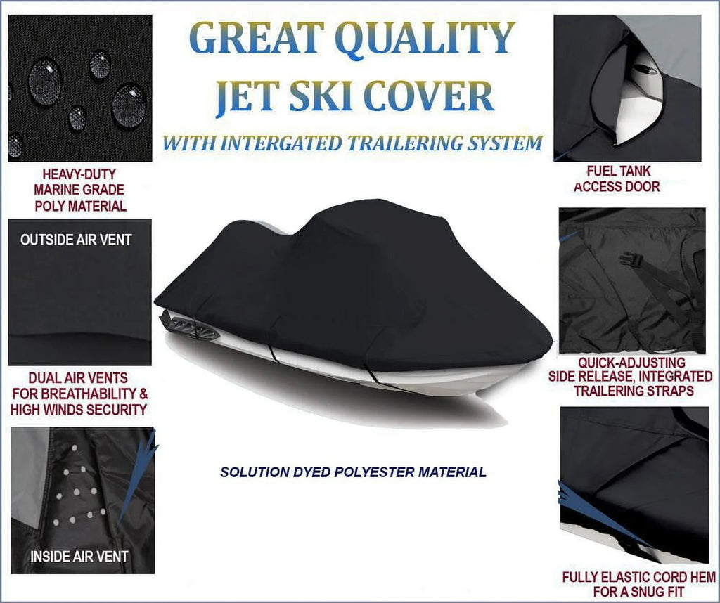 BLACK 600 DENIER JetSki protector suitable for Kawasaki Ultra 300X 2011 2012 2013 Jet Ski PWC Watercraft shield
