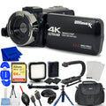 Ultimaxx 4K Ultra HD 42MP Camcorder Video Vlog Camera with LED Light Bundle