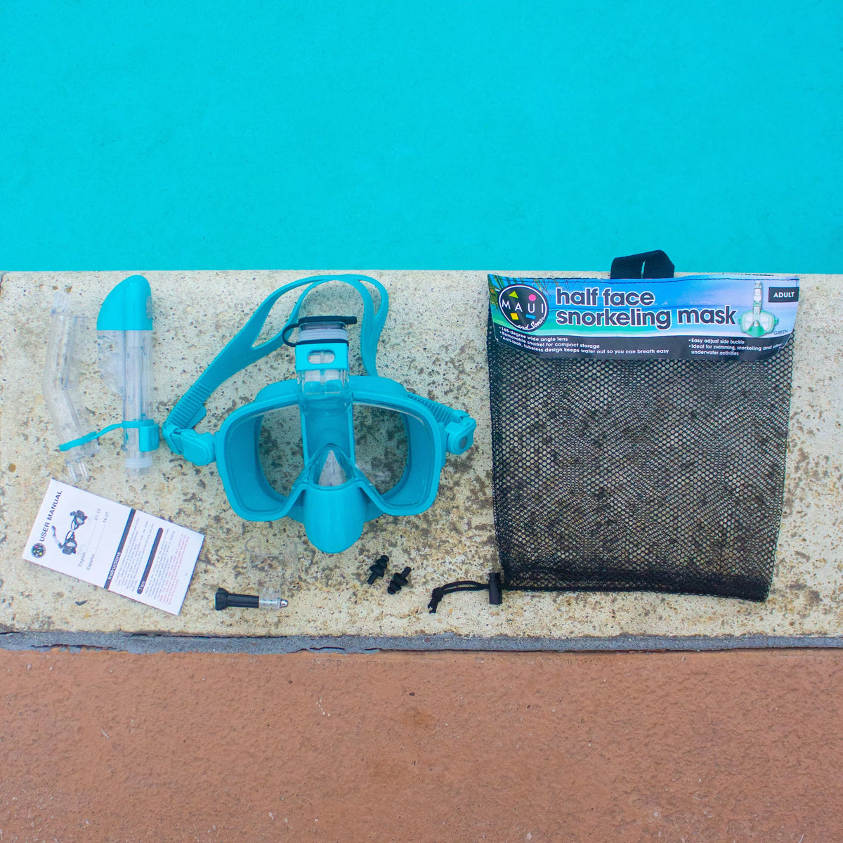 Maui and Sons Hi Half Snorkel Mask Blue