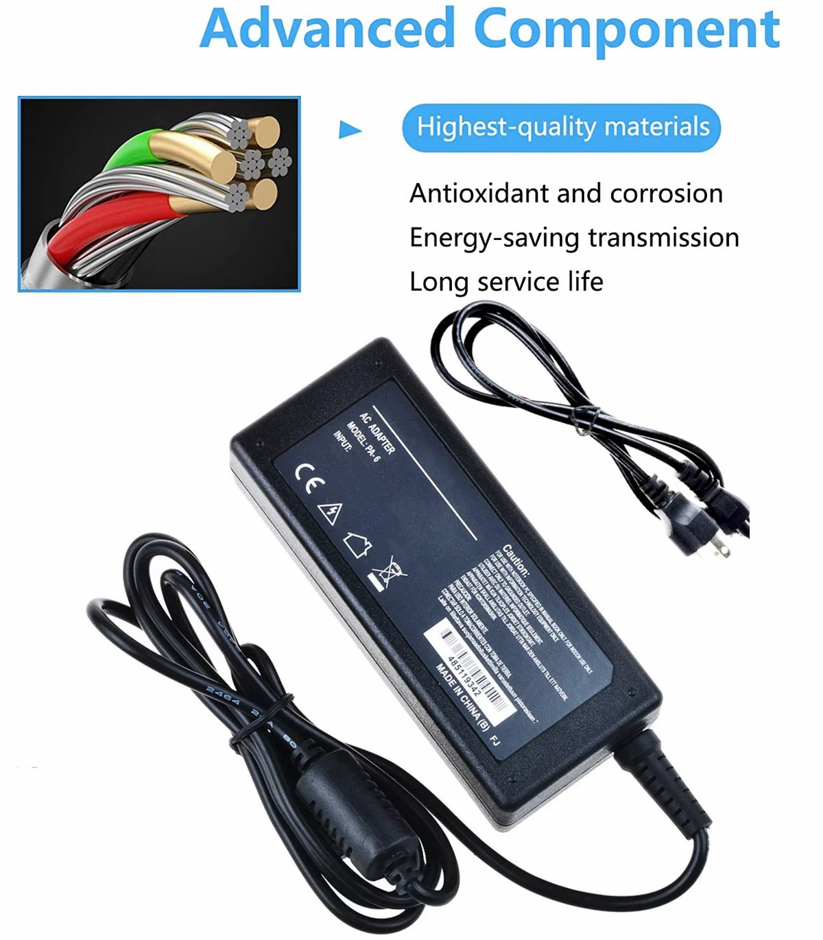 KONKIN BOO matching C / DC Adapter Replacement for  Inspiron 15 5000 Series 15.6 17.3 i5559-1080BLK i5559-1348SLV,i5559-1747SLV i5559-4415SLV,i5559-7081SLV i5559-8013SLV,I5559-5347SLV