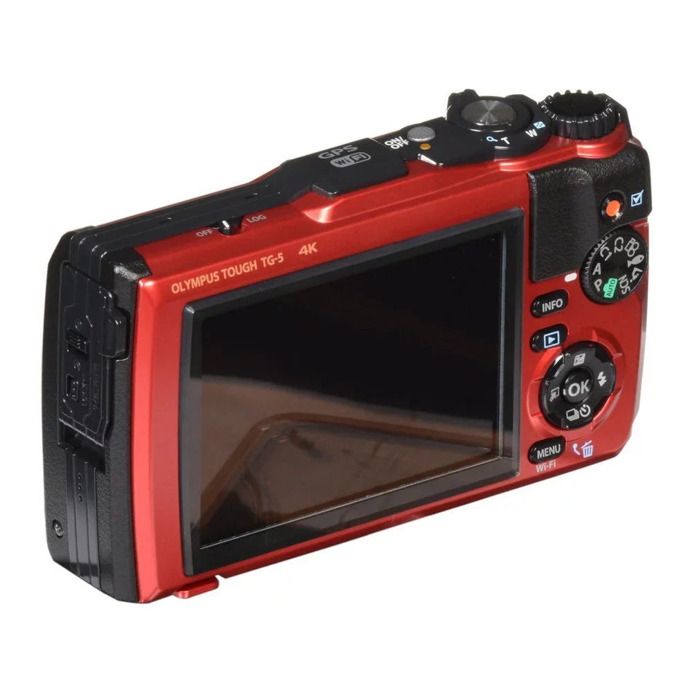 Olympus Tough TG-5 12.0-Megapixel liquid-immune Digital Camera - Ultra HD 4K Video F2.0 Wide Angle - Red/Black (Basic)