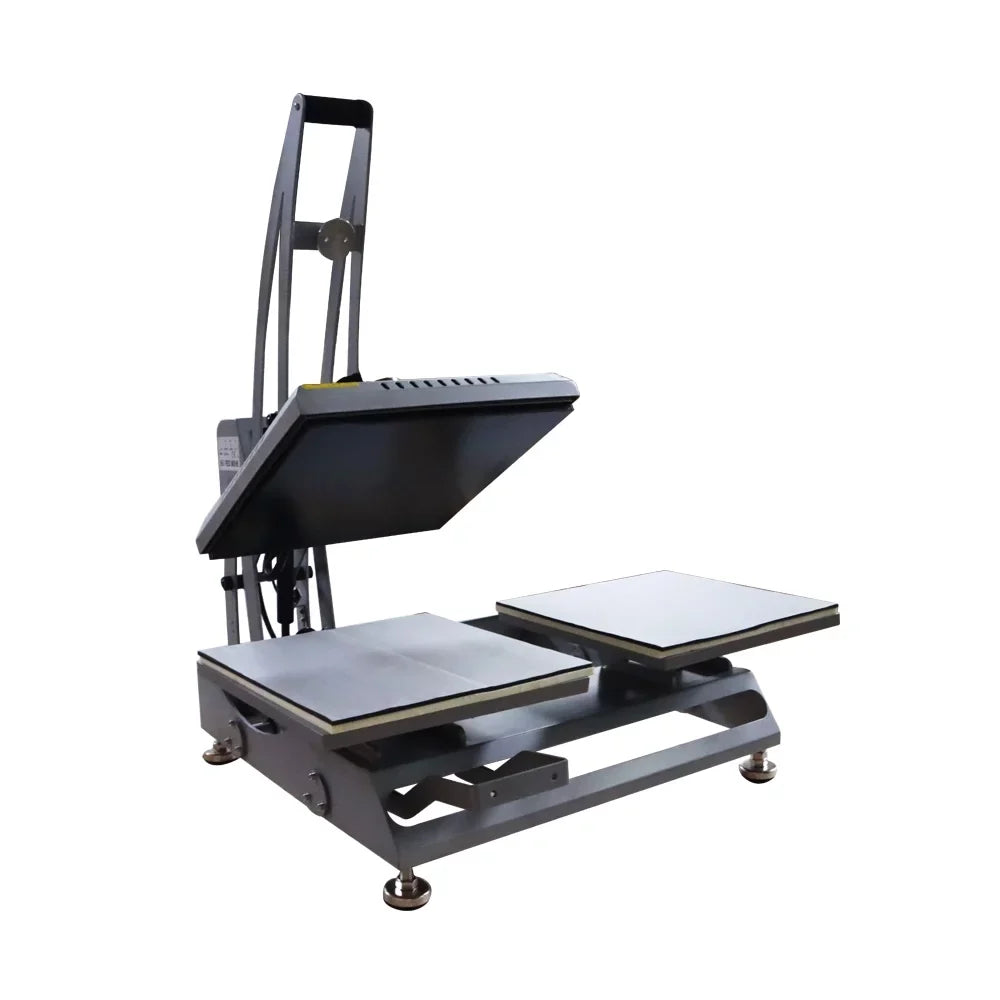 INTBUYING 15x15in Flat Heat Press Machine Double Station Magnetic Heat Sublimation Transfer Cloth Bag Printing